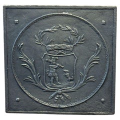 French Napoleon III Period 'Boy with Dog' Fireback / Backsplash