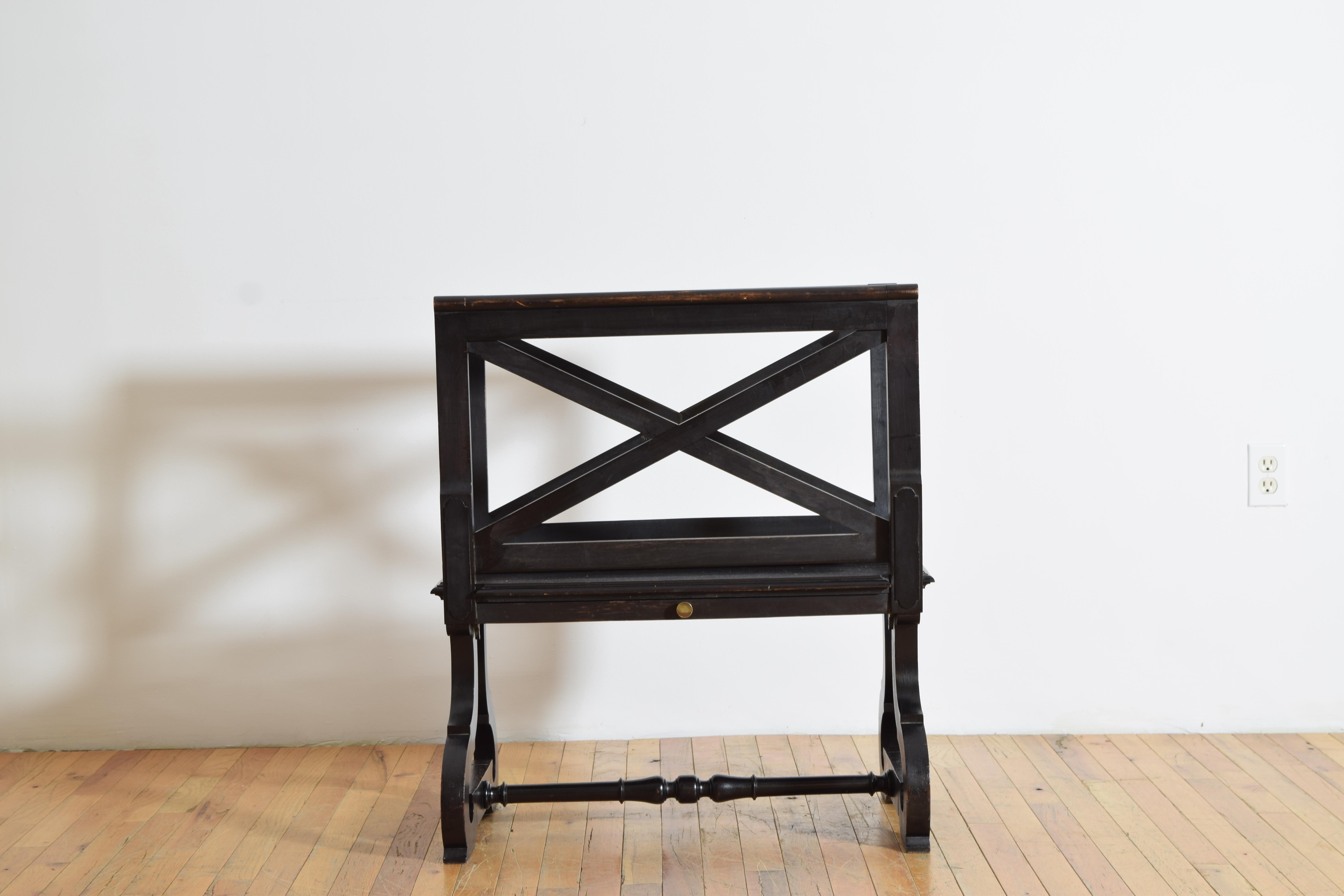 Late 19th Century French Napoleon III Period Ebonized Portfolio or Blueprint Stand, ca. 1870 For Sale