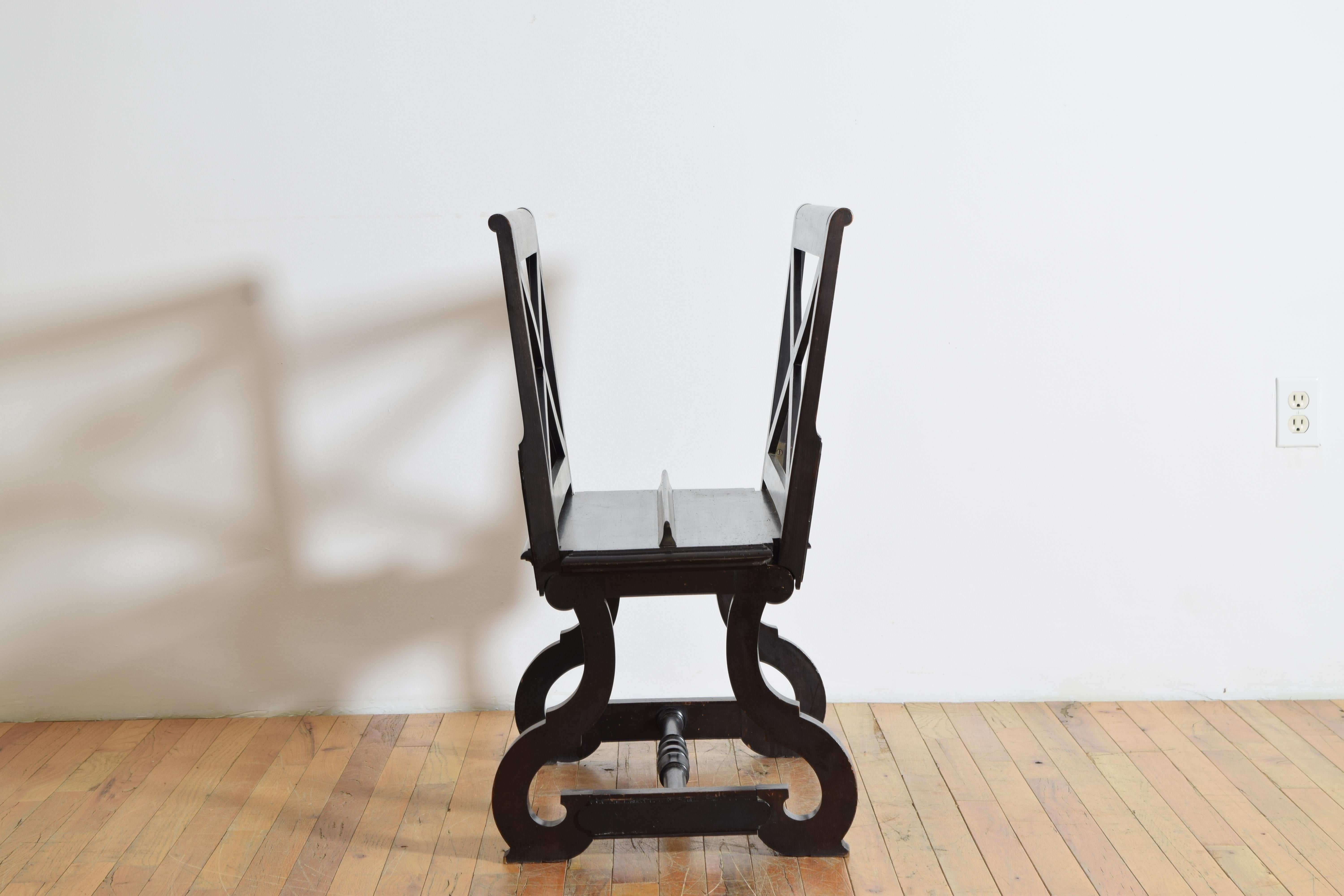 Hardwood French Napoleon III Period Ebonized Portfolio or Blueprint Stand, ca. 1870 For Sale