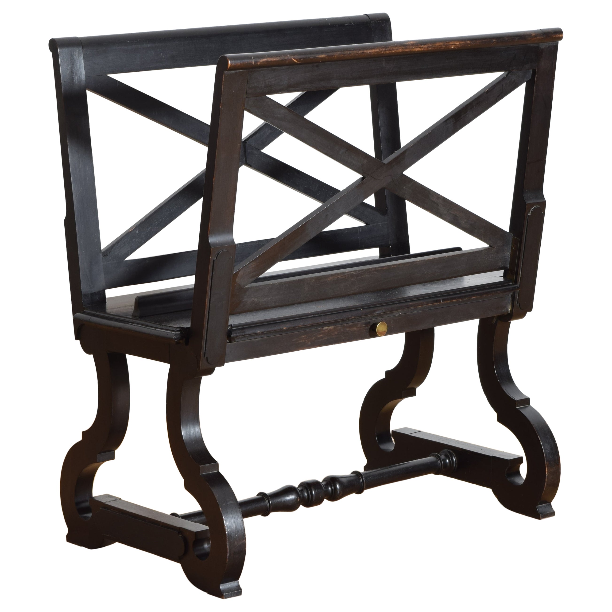 French Napoleon III Period Ebonized Portfolio or Blueprint Stand, ca. 1870 For Sale