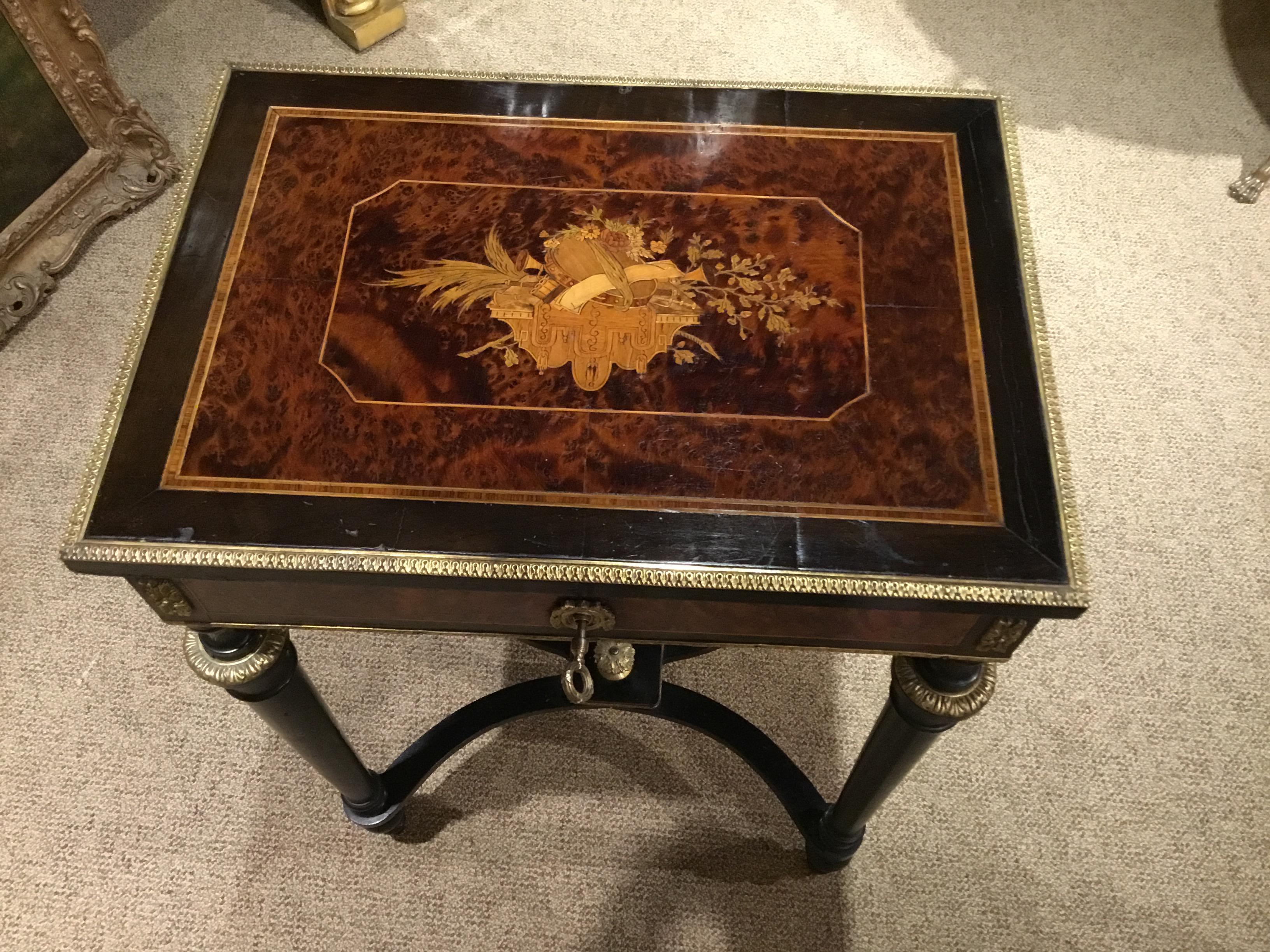 French Napoleon III Period Ebonized Travailleuse/Dressing Table, 19th Century 5