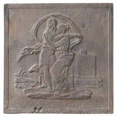 Plaque de cheminée française d'époque Napoléon III, 19e siècle