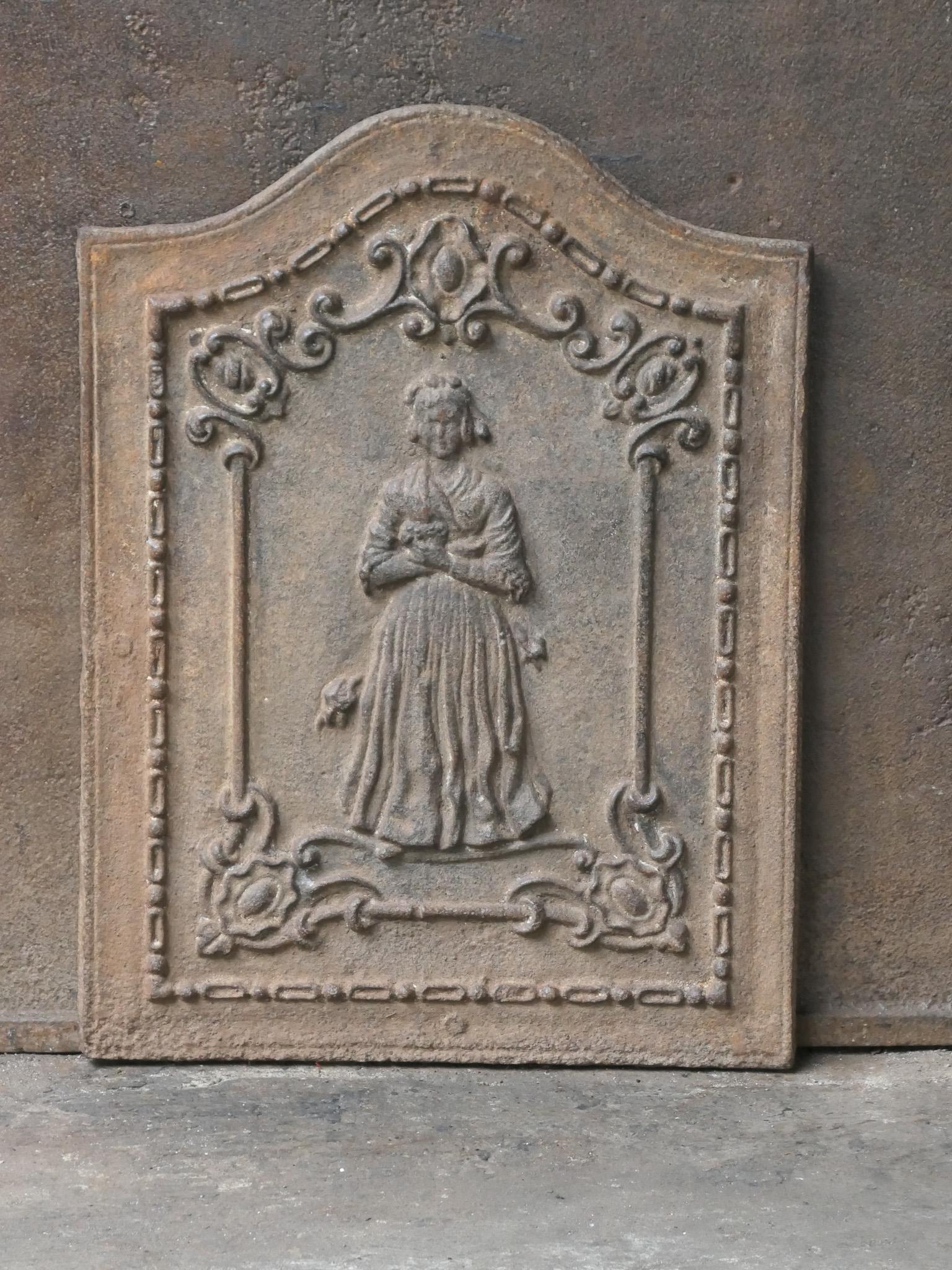 Parafuoco francese del XIX secolo del periodo di Napoleone III raffigurante una donna.

Lo schienale è in ghisa e presenta una patina marrone naturale. Su richiesta può essere realizzato in nero/ peltro. Il parafuoco è in buone condizioni e adatto