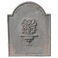 French Napoleon III Period 
Flower Basket
 Fireback / Backsplash, 19th C.