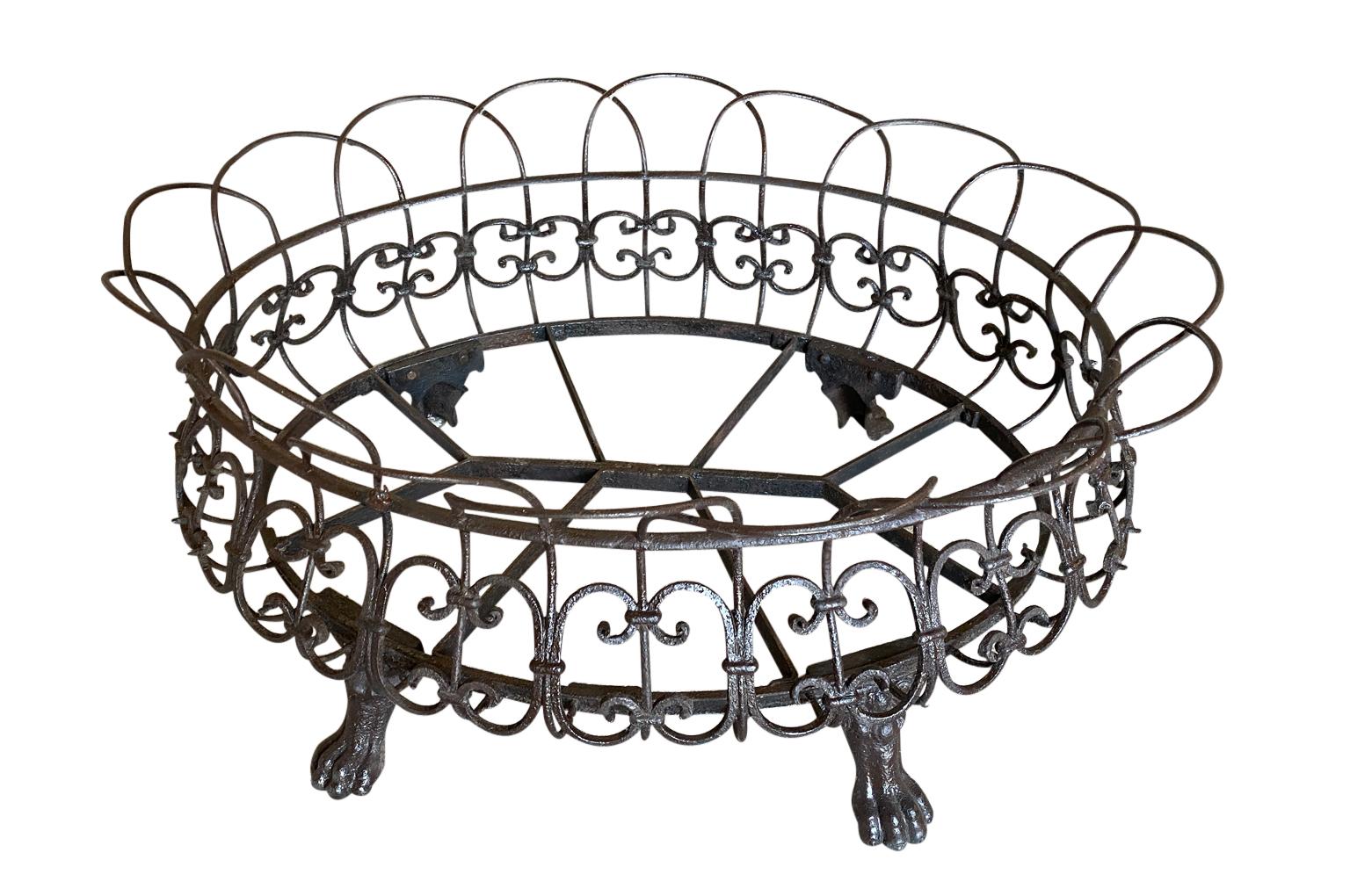 A wonderful early 19th century Jardiniere from the South of France.  Handsomely crafted from iron.  Terrific for any interior of garden.