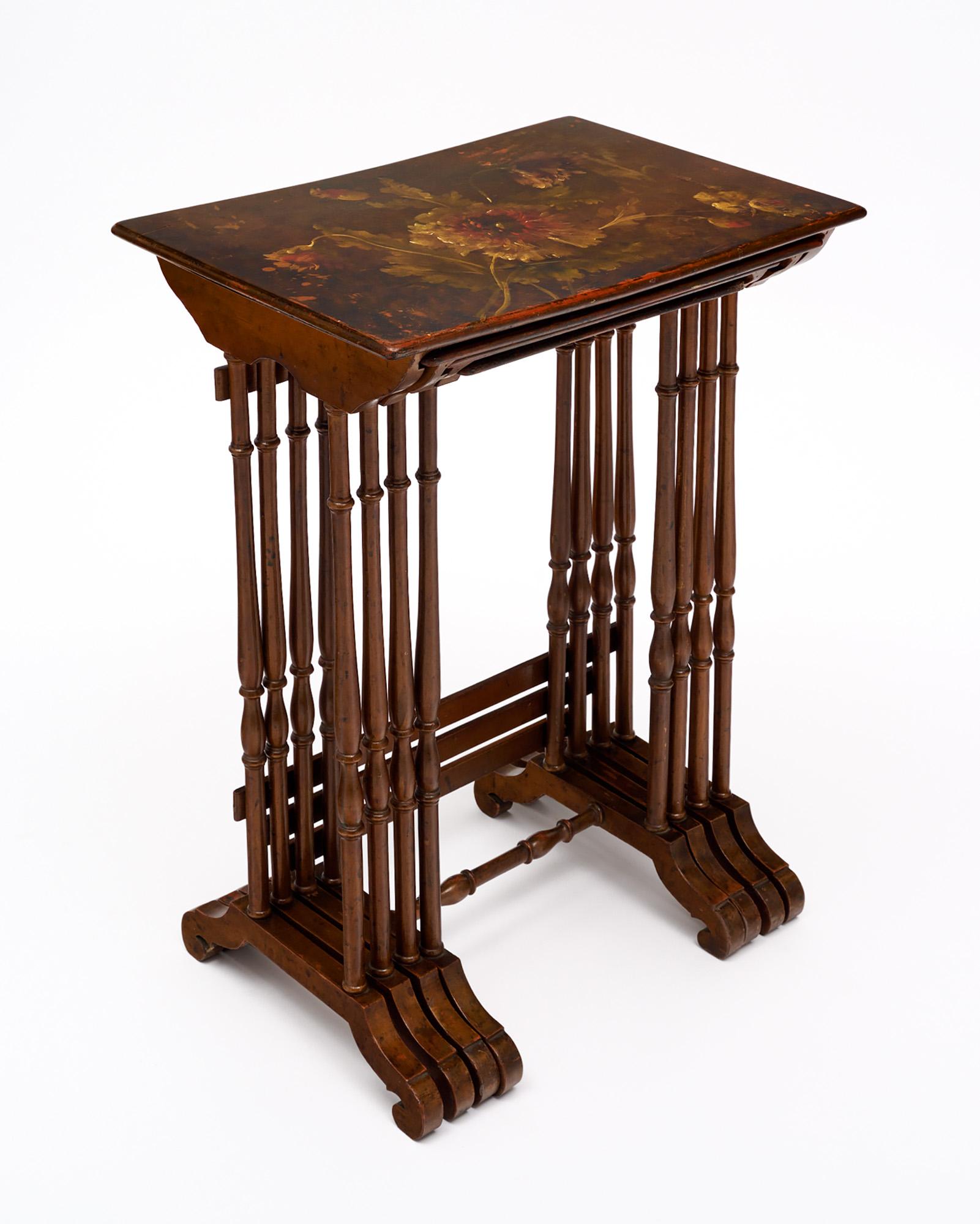 French Napoleon III Period Nesting Tables In Good Condition For Sale In Austin, TX