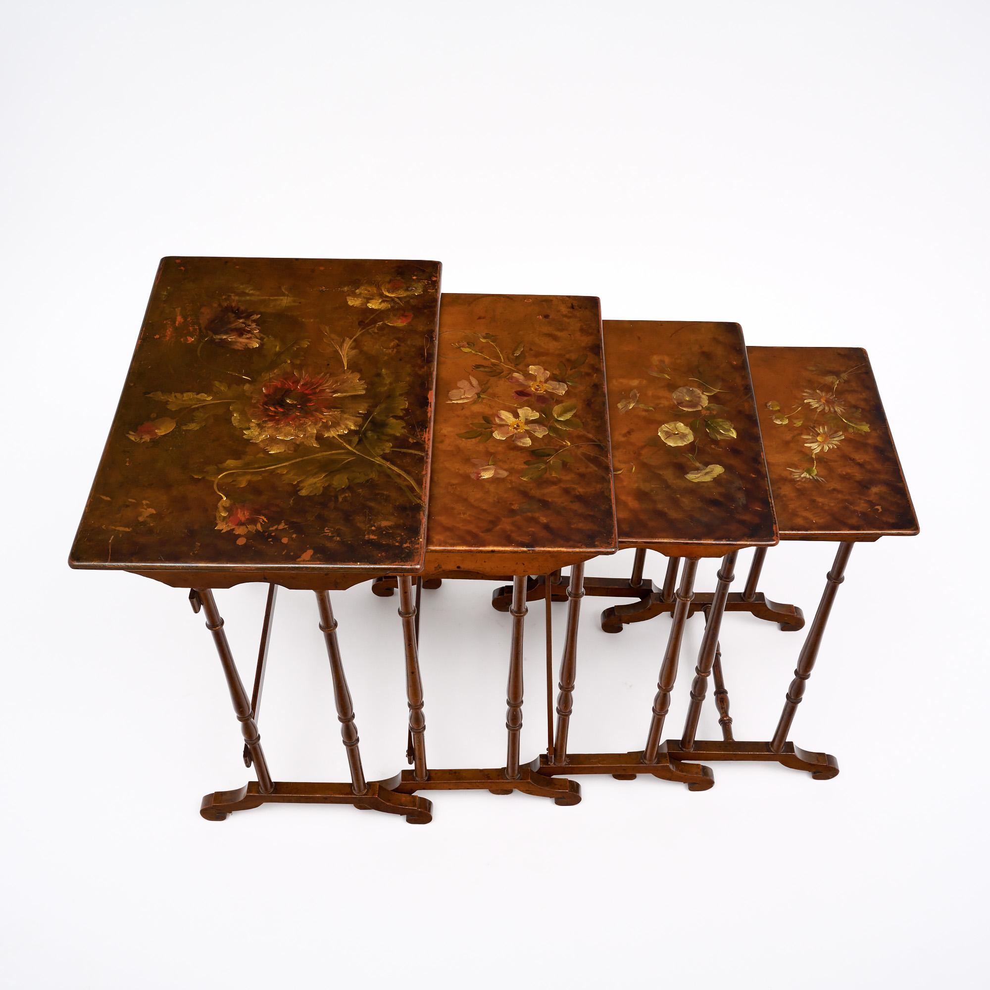 Late 19th Century French Napoleon III Period Nesting Tables For Sale