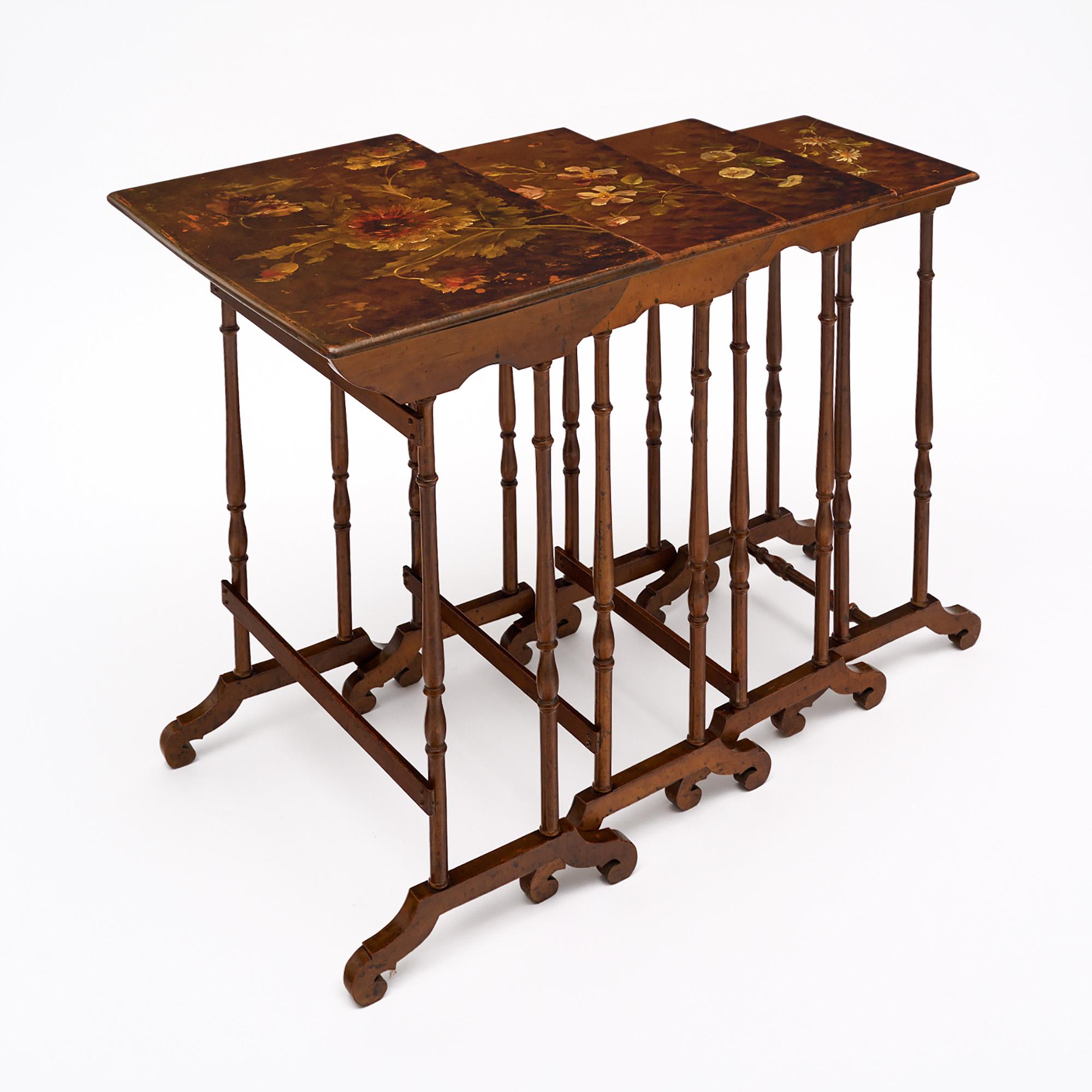 Wood French Napoleon III Period Nesting Tables For Sale