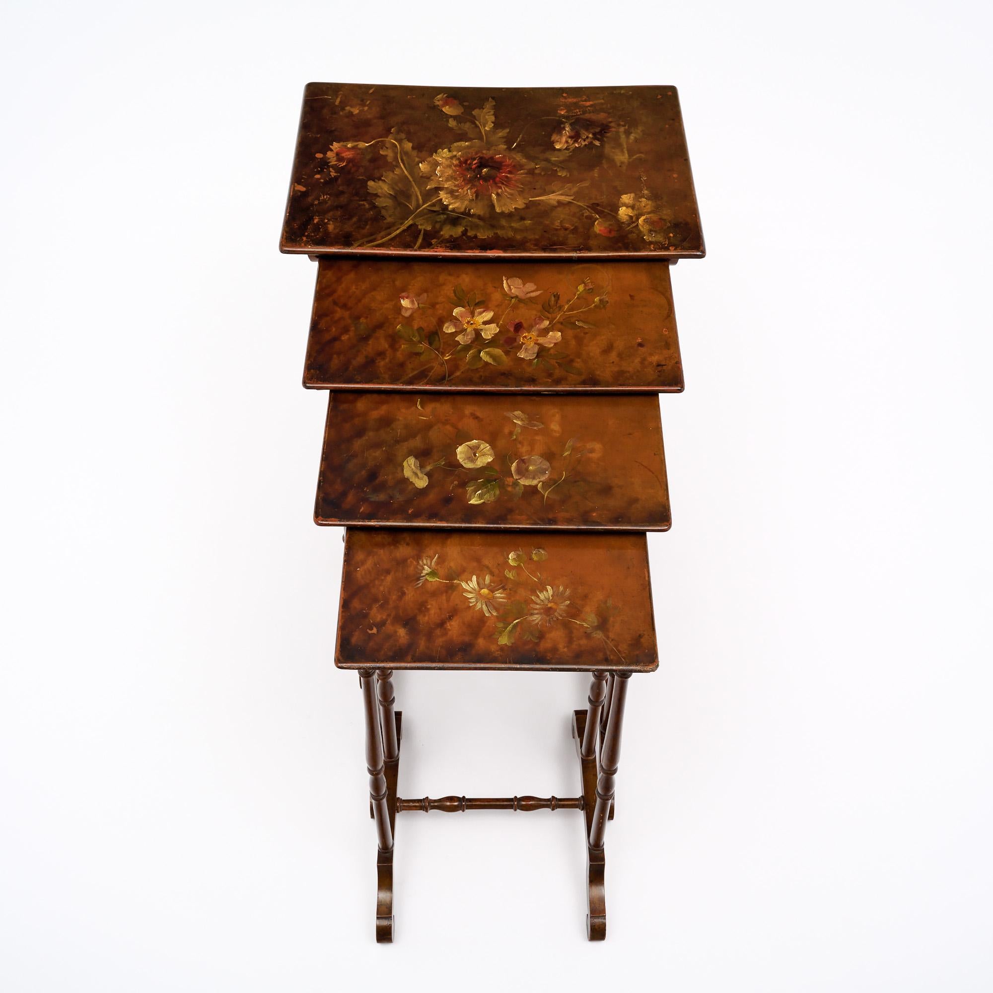 French Napoleon III Period Nesting Tables For Sale 2