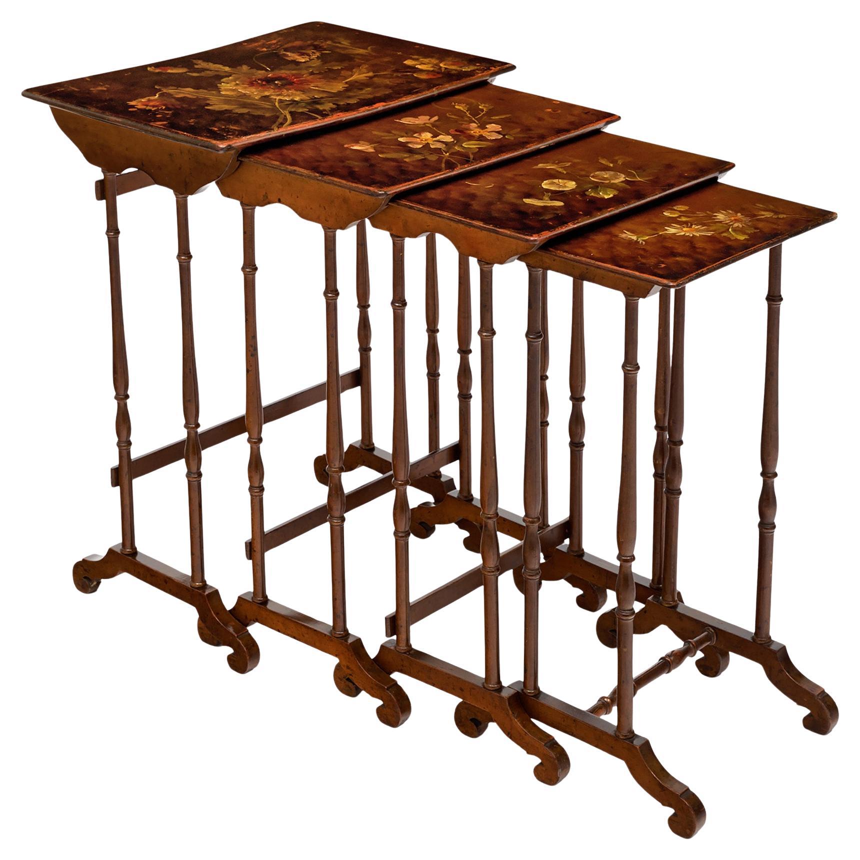 French Napoleon III Period Nesting Tables For Sale