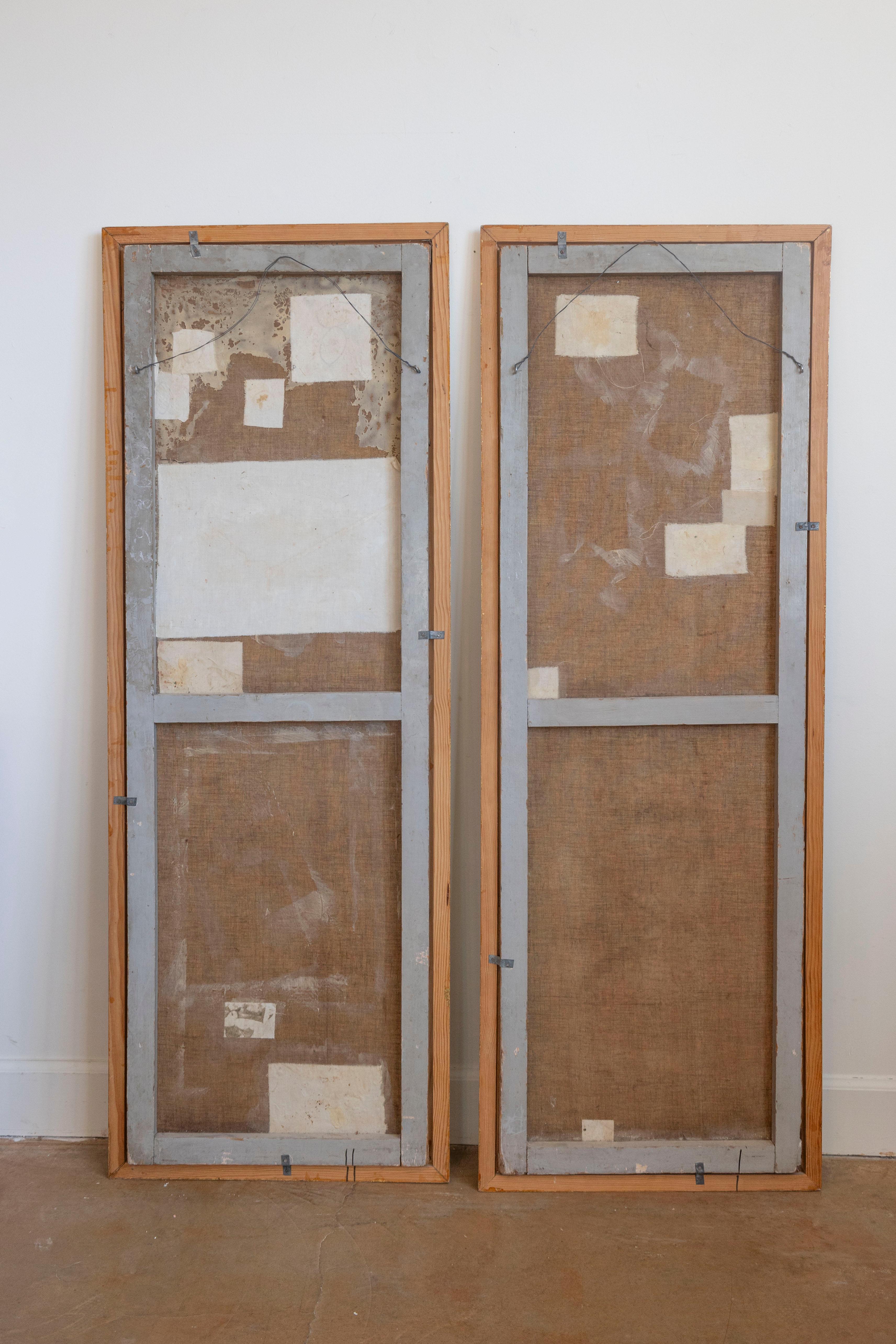 French Napoleon III Period Painted Decorative Panels with Bouquets, circa 1860 For Sale 3