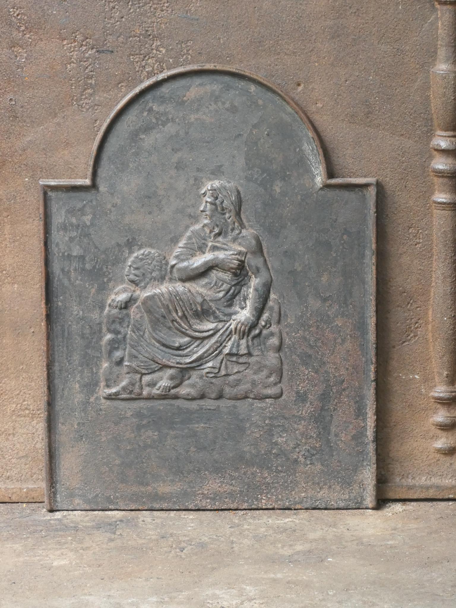 French Napoleon III Period 'Saint Marc and the Lion' Fireback / Backsplash In Good Condition In Amerongen, Amerongen