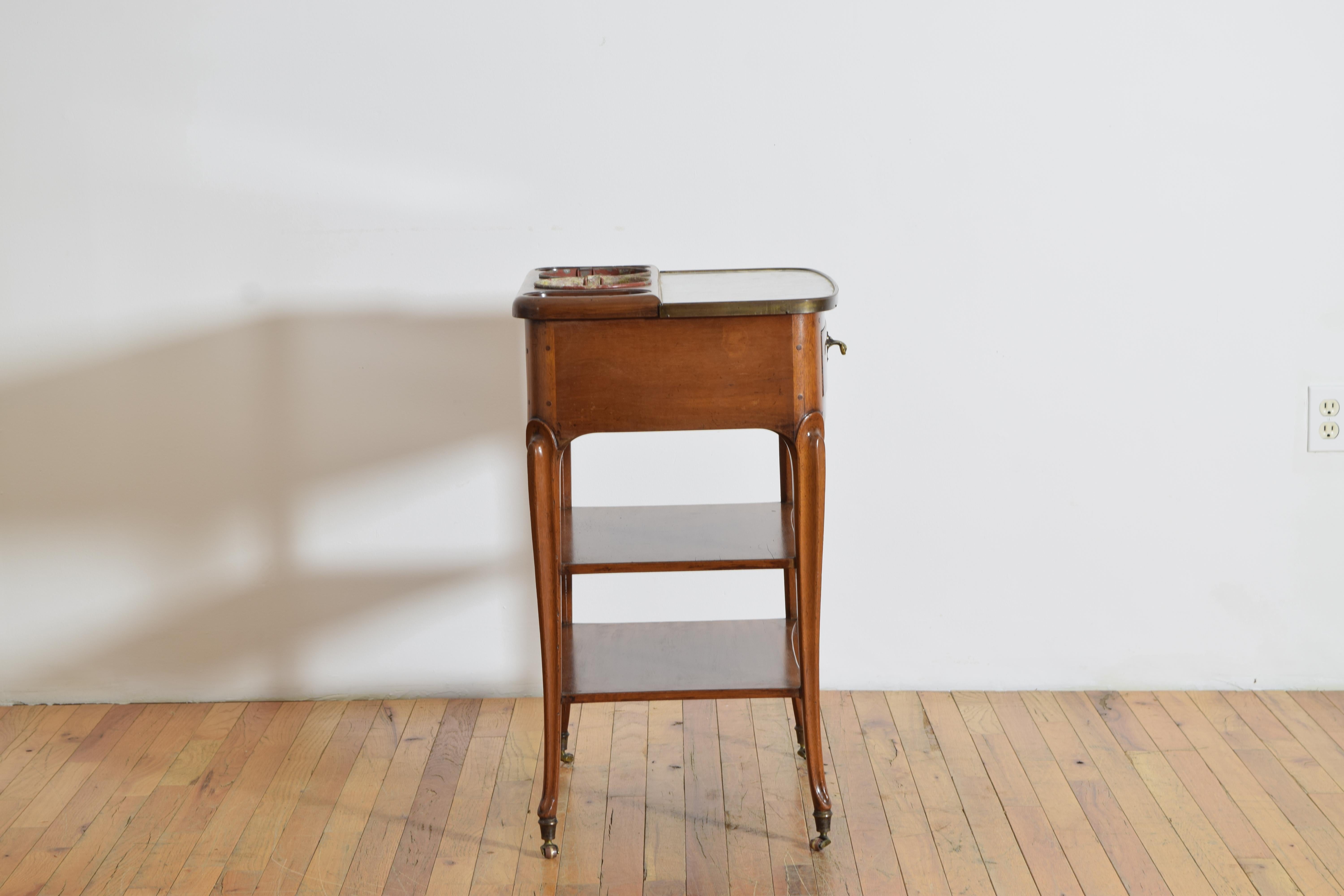 Rafraichissoir francés de nogal, mármol y cinc del periodo Napoleón III, ca. 1865 en Bueno estado para la venta en Atlanta, GA