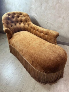 French Napoleon III reupholstered Lounge Chair, 1890s