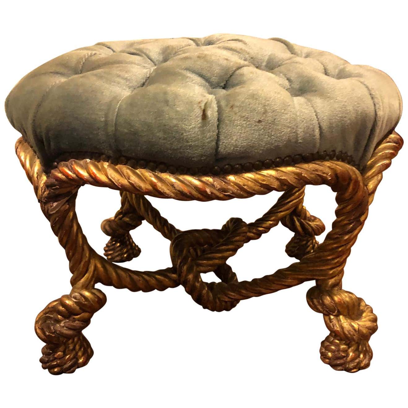 French Napoleon III Rope Stool For Sale at 1stDibs