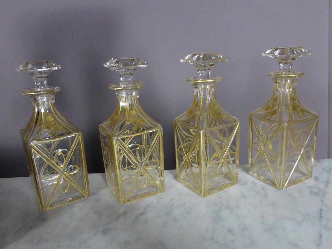 French Napoleon III Rosewood and Baccarat Crystal Liquor Cellar 2