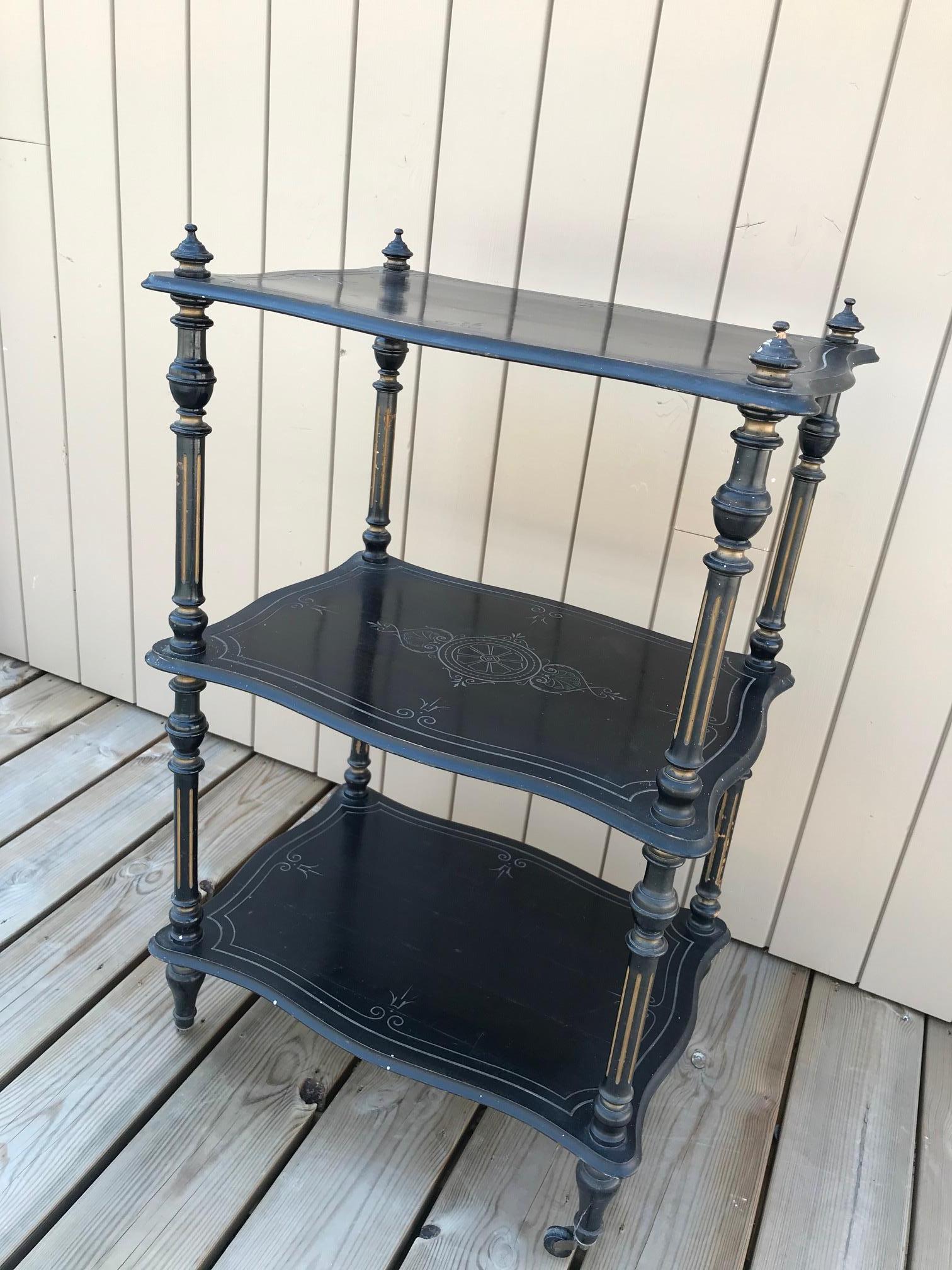 Blackened French Napoleon III Serving Table