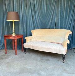 French Napoleon III Settee in Muslin