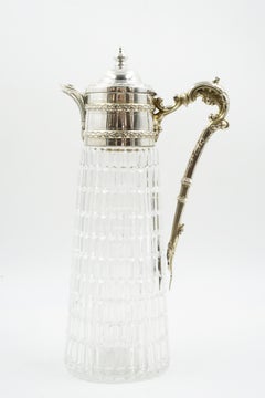 French Napoleon III silver jug or decanter