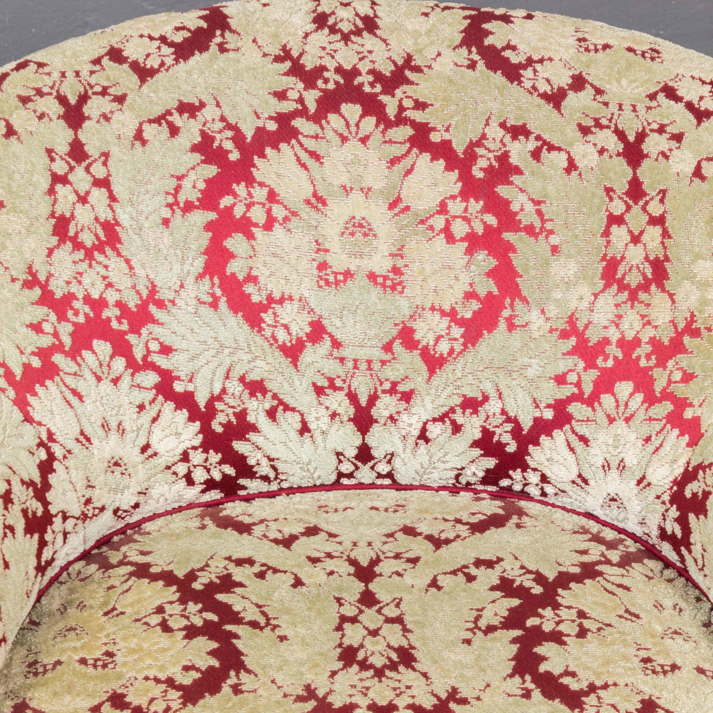French Napoleon III Slipper Chair in Floral Fabric For Sale 6