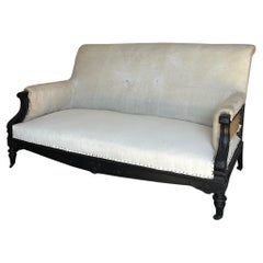 French Napoleon III Sofa With Painted Frame