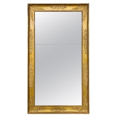 Französisch Napoleon III Split Platte Giltwood Spiegel