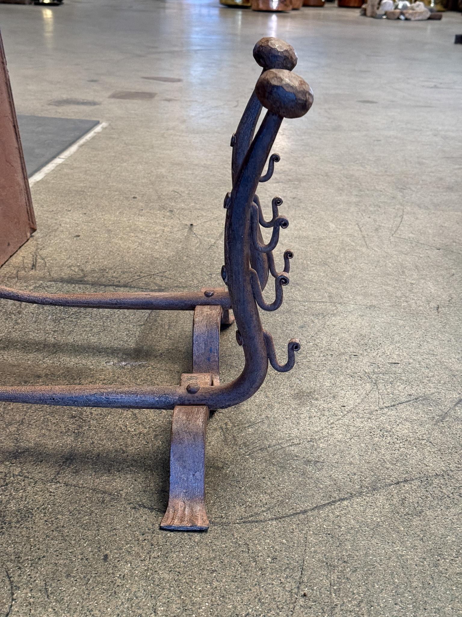 French Napoleon III Style Andirons or Firedogs, 20th Century For Sale 9