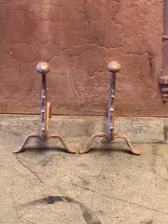 Andirons ou chenets de style Napoléon III, 20e siècle