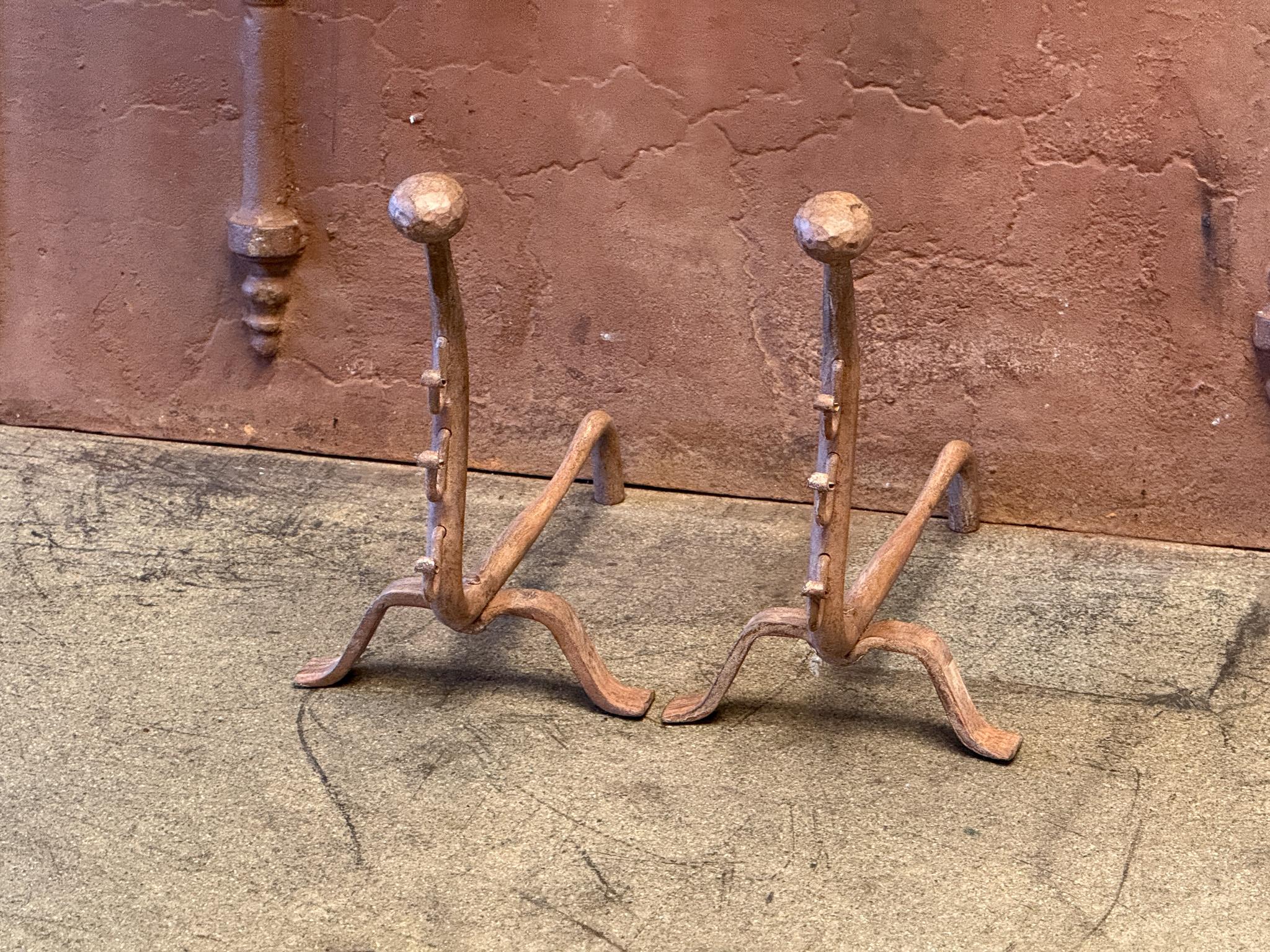 Victorian French Napoleon III Style Andirons or Firedogs, 20th Century For Sale