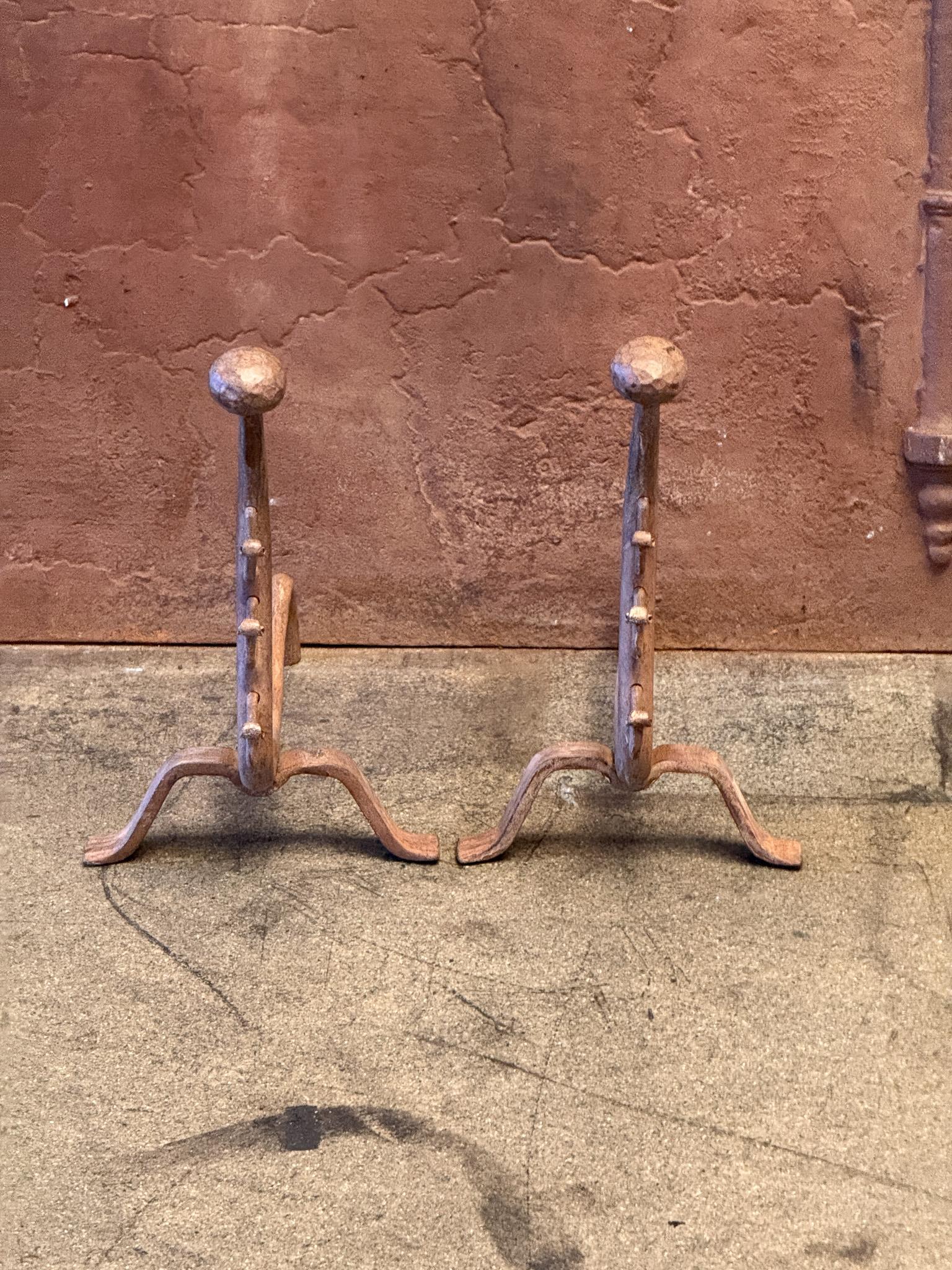 French Napoleon III Style Andirons or Firedogs, 20th Century In Good Condition For Sale In Soest, NL
