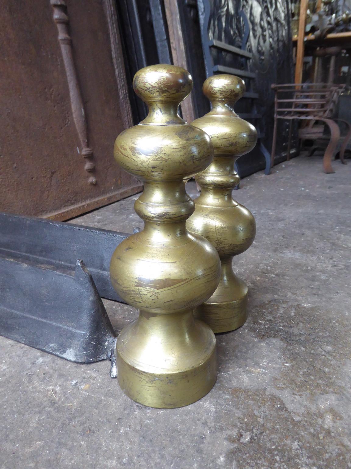 20th Century French Napoleon III Style Andirons or Firedogs