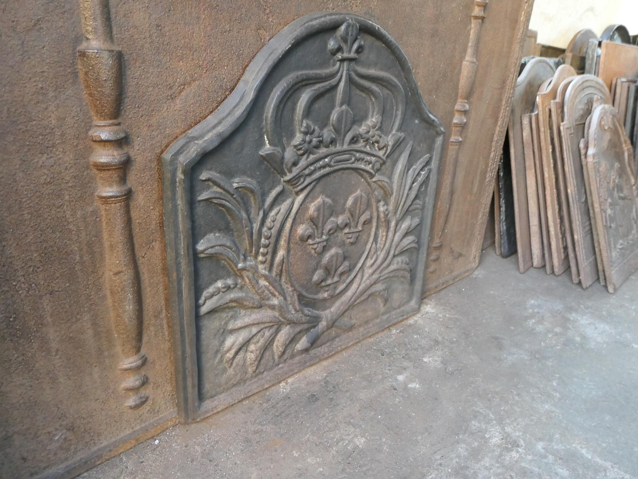French Napoleon III Style 'Arms of France' Fireback / Backsplash, 20th Century For Sale 6