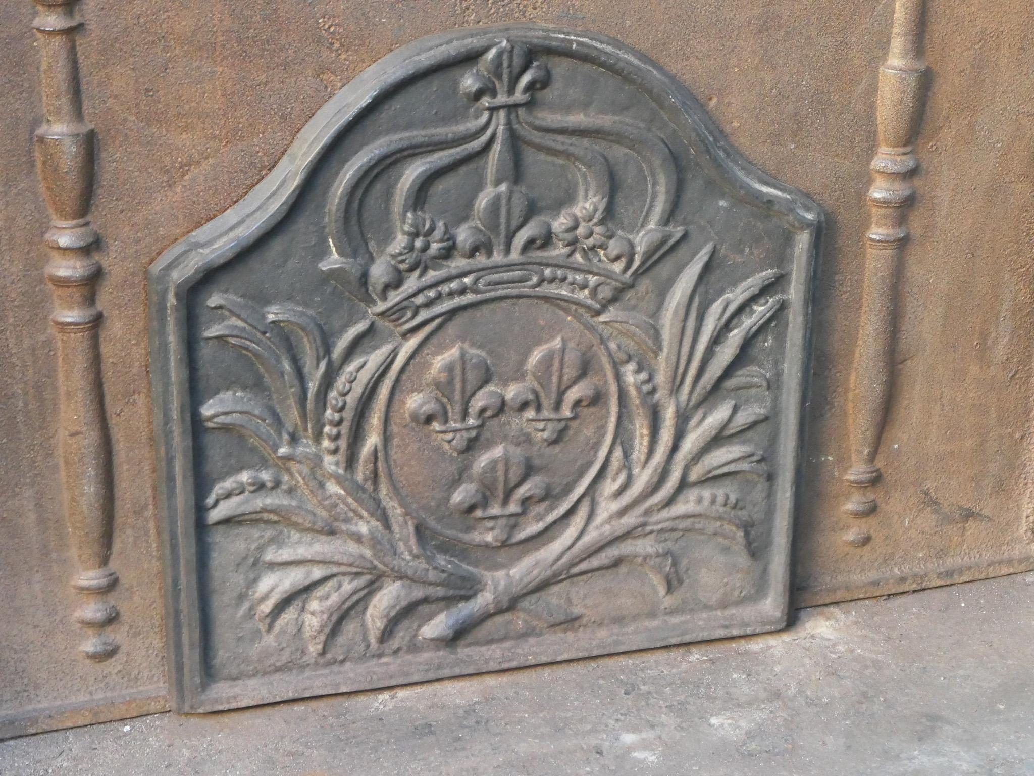 French Napoleon III Style 'Arms of France' Fireback / Backsplash, 20th Century For Sale 2