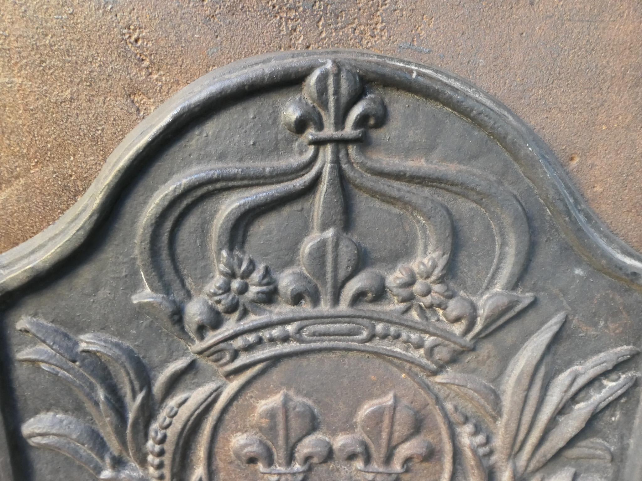 French Napoleon III Style 'Arms of France' Fireback / Backsplash, 20th Century For Sale 3