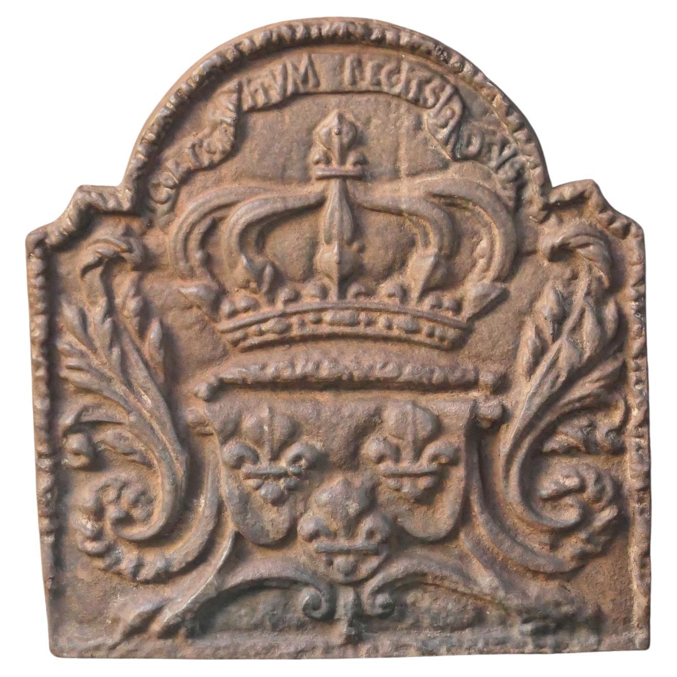 French Napoleon III Style 'Arms of France' Fireback / Backsplash, 20th Century