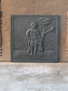 French Napoleon III Style 'Boy with Dog' Fireback / Backsplash