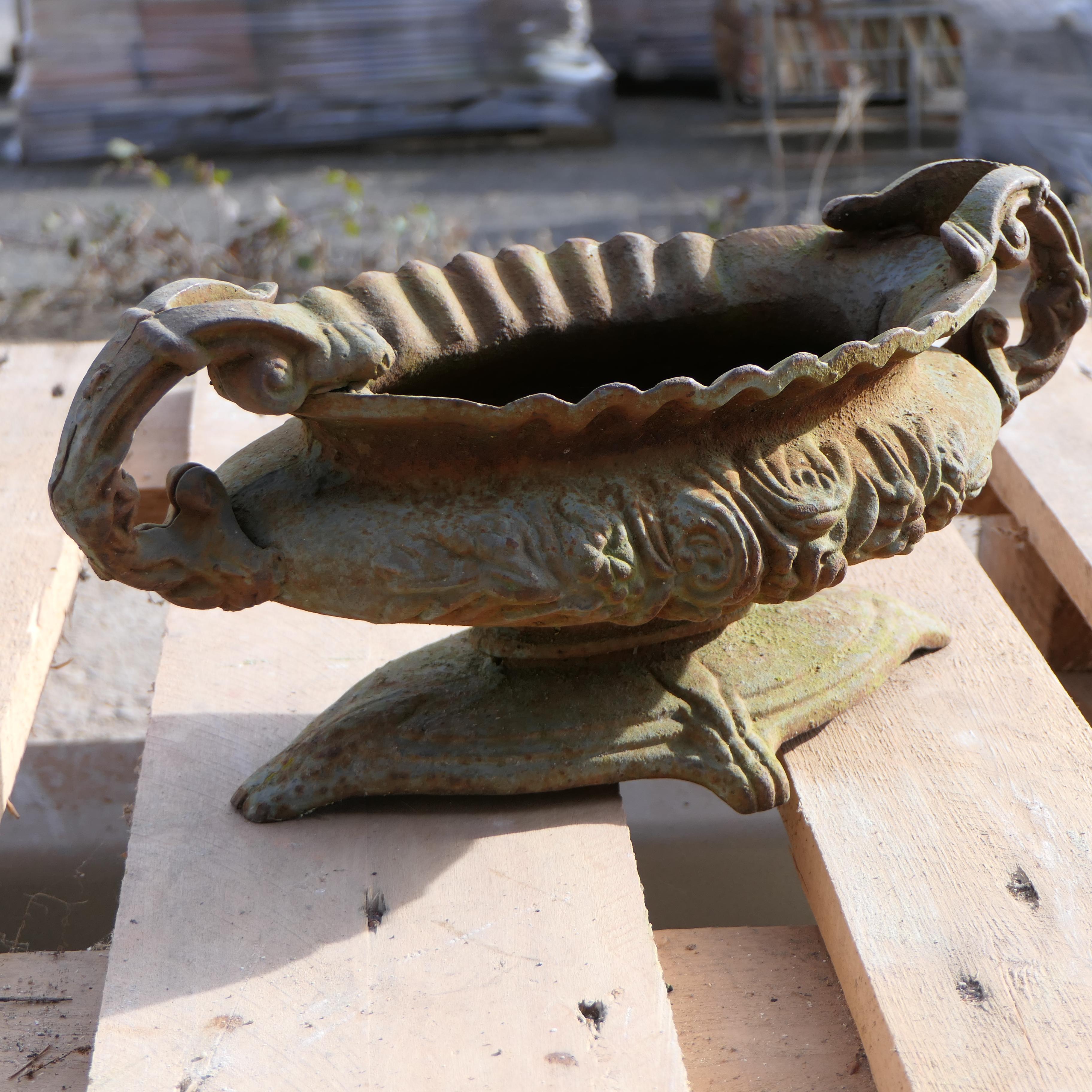 French Napoleon III Style Cast Iron Jardiniere with Handles For Sale at ...