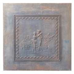 Plaque de cheminée / dosseret de style Napoléon III français "danseurs".