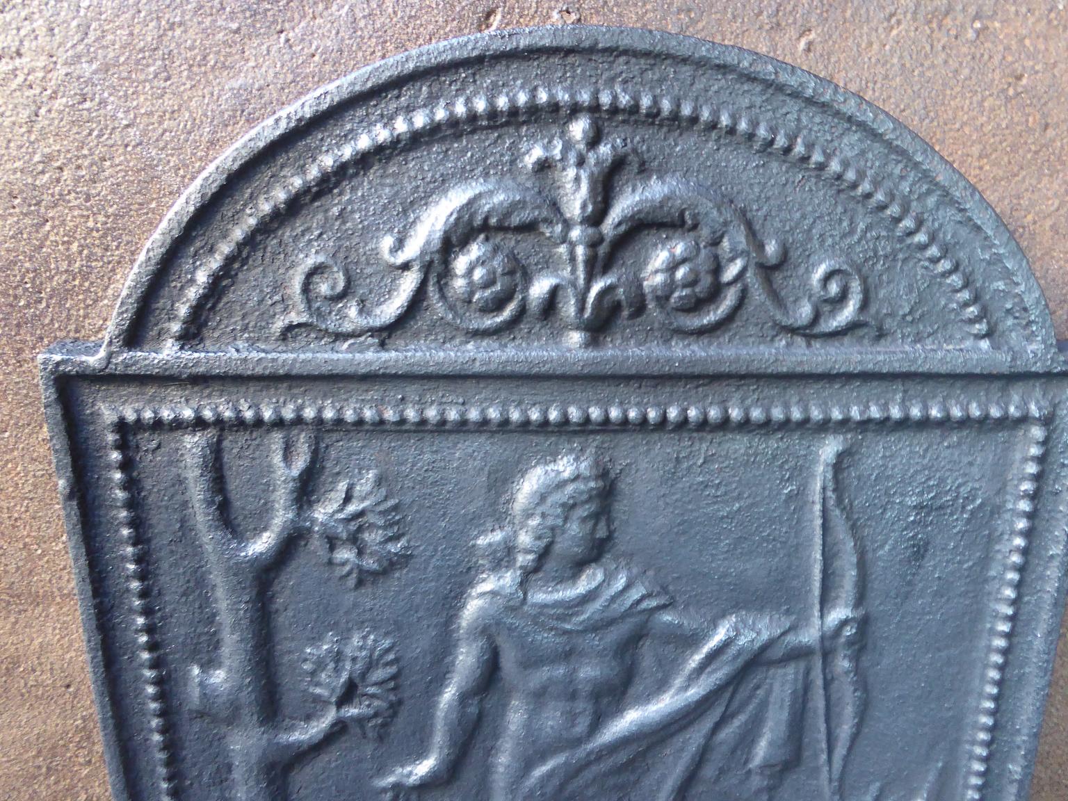 Iron French Napoleon III Style 'Diana' Fireback