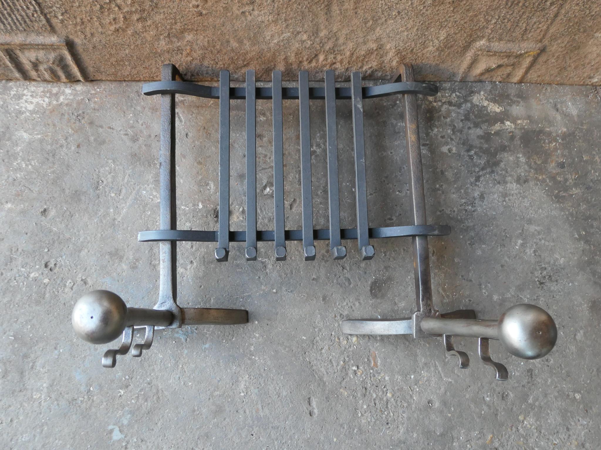 French Napoleon III Style Fire Grate, Fireplace Grate 4