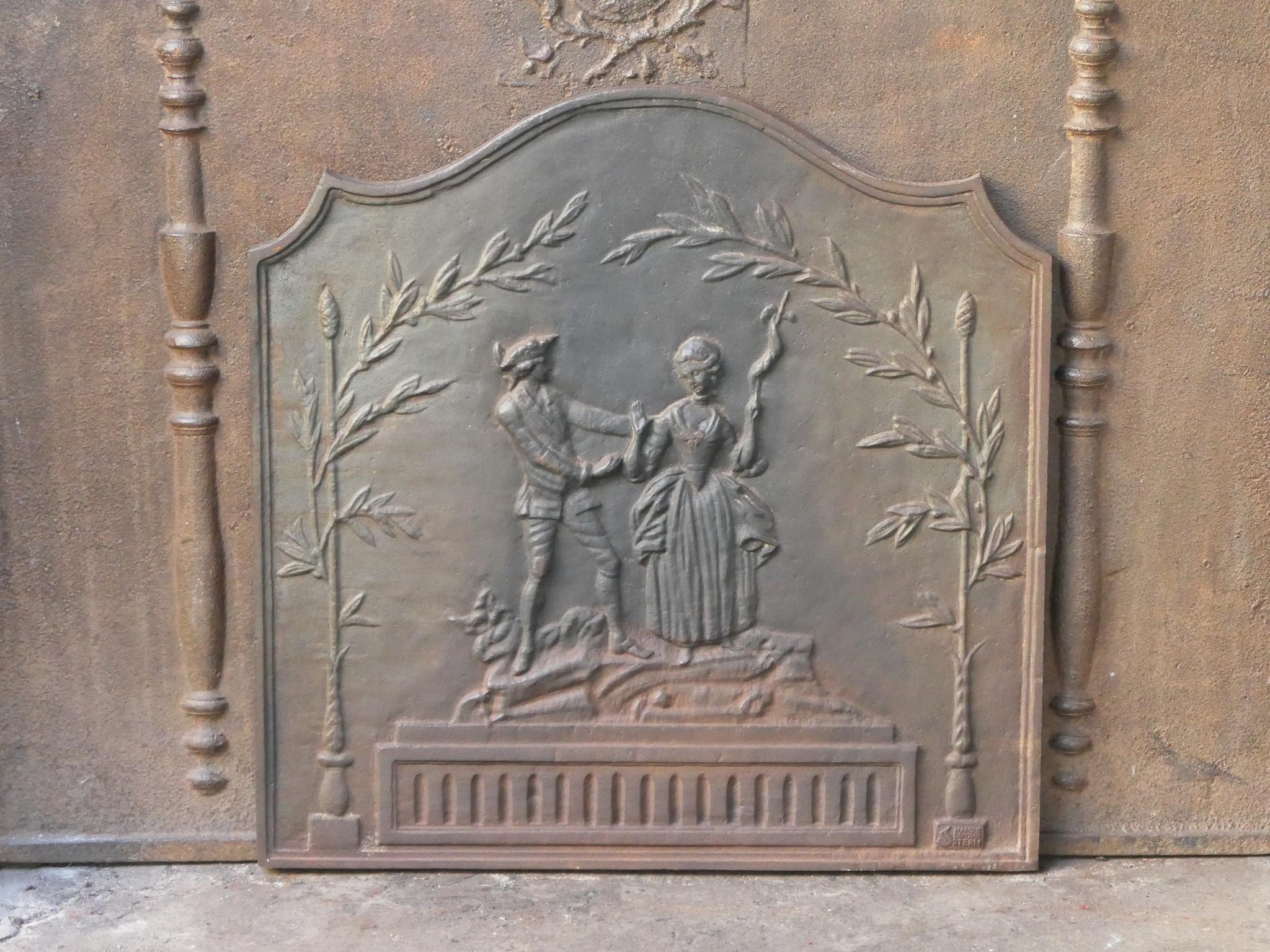 Moulage Plaque de cheminée / dosseret de style Napoléon III en vente
