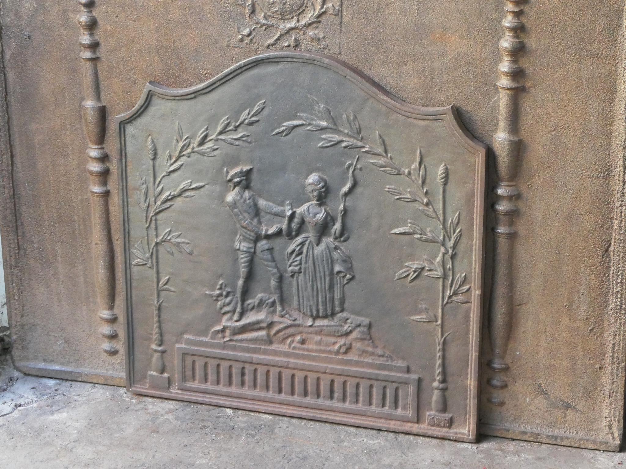 Plaque de cheminée / dosseret de style Napoléon III Bon état - En vente à Soest, NL
