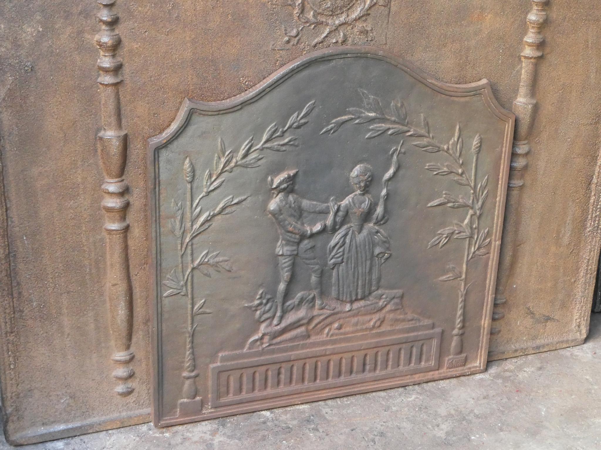 20ième siècle Plaque de cheminée / dosseret de style Napoléon III en vente