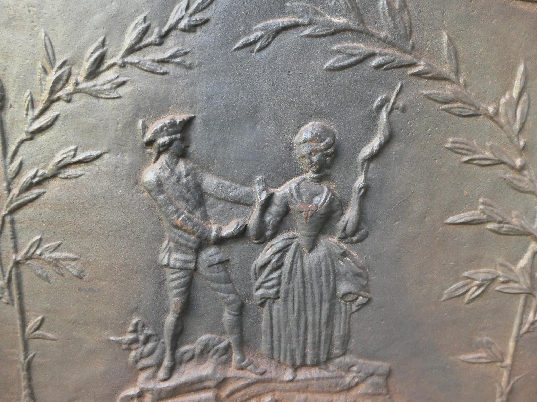 Plaque de cheminée / dosseret de style Napoléon III en vente 1