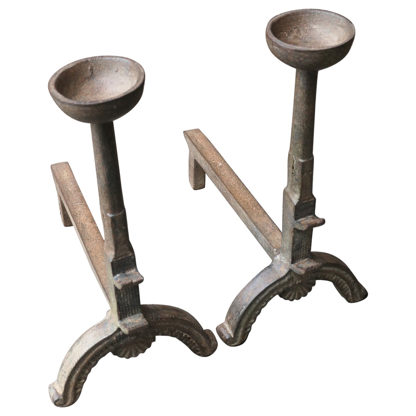 French Napoleon III Style Firedogs or Andirons