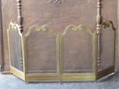 French Napoleon III Style Fireplace Screen or Fire Screen