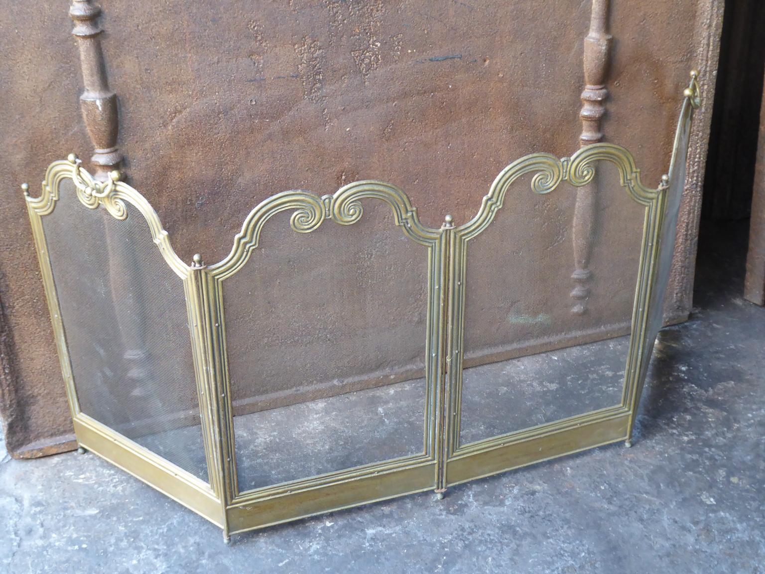 French Napoleon III Style Fireplace Screen or Fire Screen In Fair Condition In Amerongen, NL