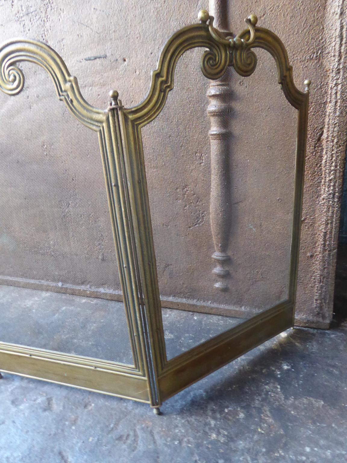 French Napoleon III Style Fireplace Screen or Fire Screen 4