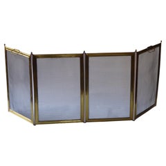 French Napoleon III Style Fireplace Screen or Fire Screen