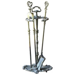 French Napoleon III Style Fireplace Tools or Fire Tools, 20th Century